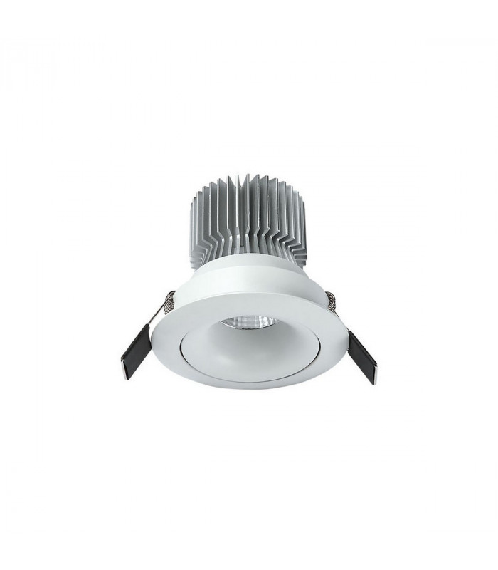 Formentera Recessed Swivel Downlight 10.75cm Round 12W COB LED 4000K 940lm Matt White Driver Included 3yrs Warranty-5