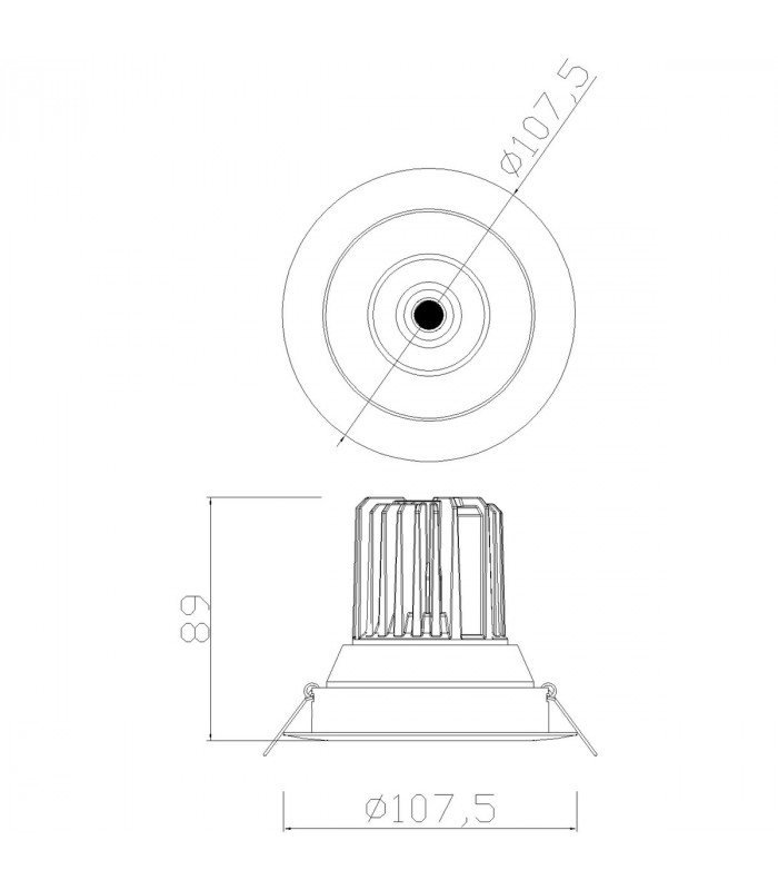 Formentera Recessed Swivel Downlight 10.75cm Round 12W COB LED 4000K 940lm Matt White Driver Included 3yrs Warranty-6