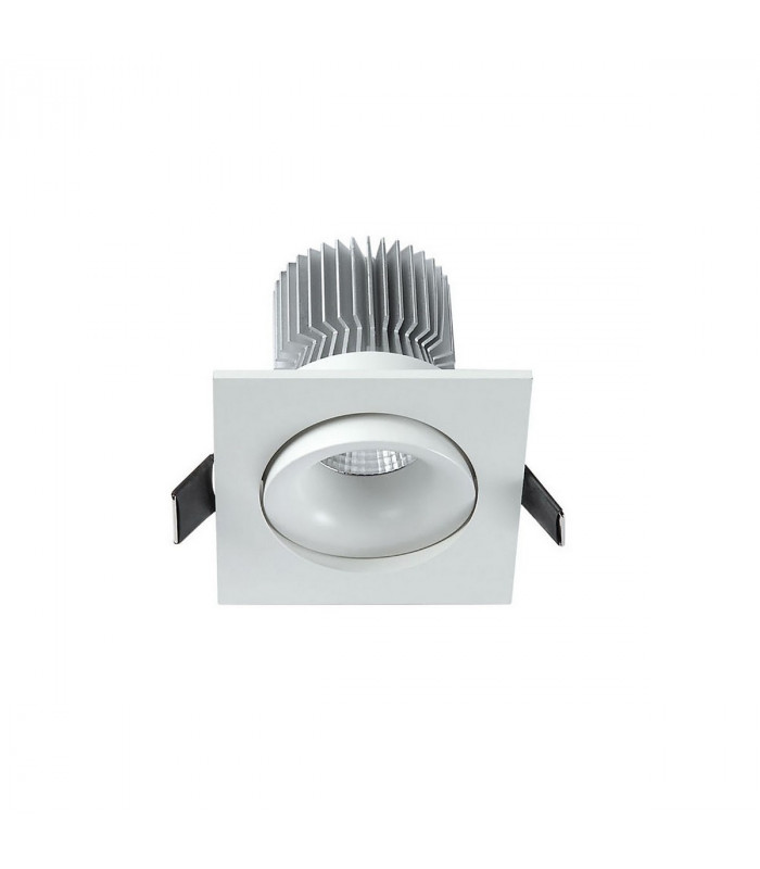Formentera Recessed Swivel Downlight 8cm Square 7W COB LED 3000K 550lm Matt White Driver Included 3yrs Warranty-4