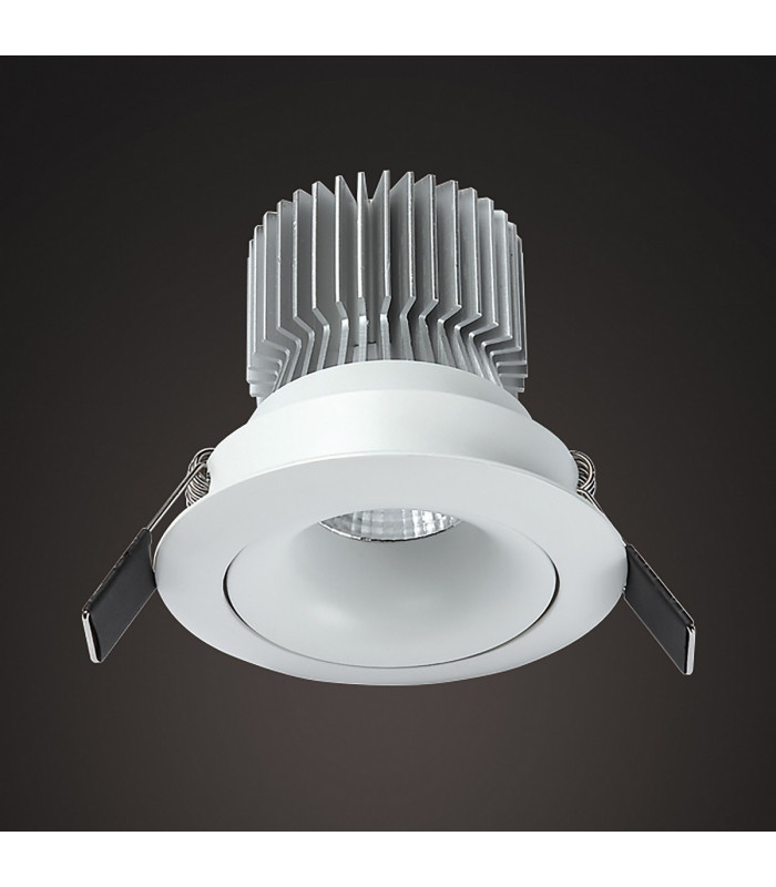 Formentera Recessed Swivel Downlight 10.75cm Round 12W COB LED 3000K 920lm Matt White Driver Included 3yrs Warranty-2