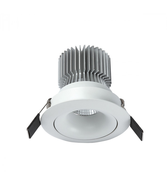 Formentera Recessed Swivel Downlight 10.75cm Round 12W COB LED 3000K 920lm Matt White Driver Included 3yrs Warranty-4