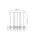 Galaxia Pendant Round 9 Light E27 White/Grey/Red Cement White Base & Cable-6