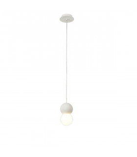 Galaxia Pendant Round 1 Light E27 White/White Cement-1
