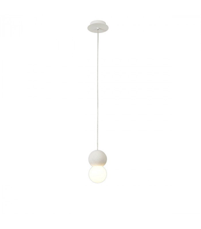 Galaxia Pendant Round 1 Light E27 White/White Cement-1