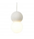 Galaxia Pendant Round 1 Light E27 White/White Cement-4