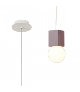Galaxia Pendant Square 1 Light E27 White / Red Cement-1