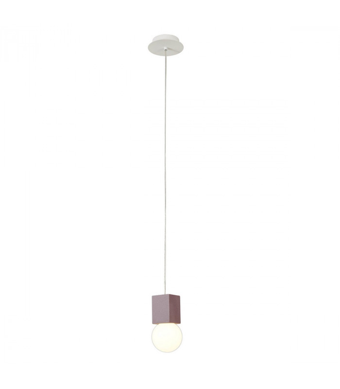 Galaxia Pendant Square 1 Light E27 White / Red Cement-3
