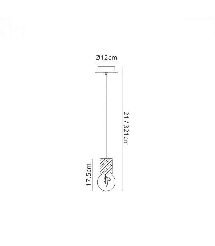 Galaxia Pendant Square 1 Light E27 White / Red Cement-6