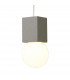 Galaxia Pendant Square 1 Light E27 White / Grey Cement-5