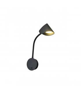 Goa Wall Lamp Switched 7W LED 3000K 705lm Black 3yrs Warranty-1
