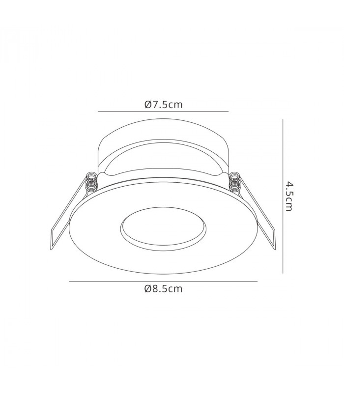 Guincho 8.5 cm Round Downlight GU10 Sand White Cut Out: 70mm Lampholder Included-3