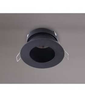 Guincho 8.5 cm Round Downlight GU10 Sand Black Cut Out: 70mm Lampholder Included-2