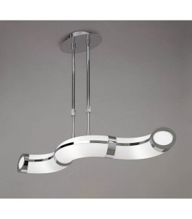 Guss Telescopic E27 3 Light E27 Bar Polished Chrome White Acrylic CFL Lamps INCLUDED-2