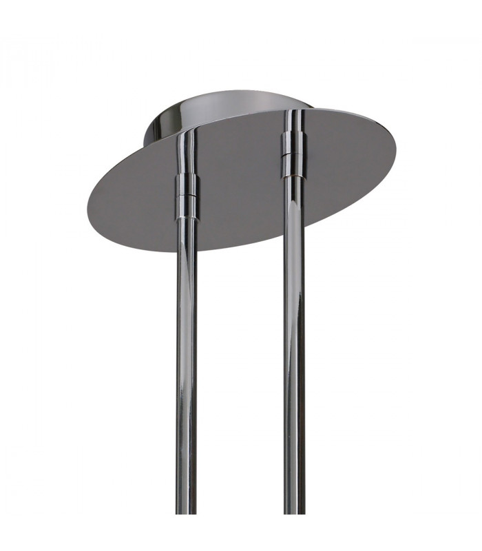 Guss Telescopic E27 3 Light E27 Bar Polished Chrome White Acrylic CFL Lamps INCLUDED-5