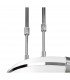 Guss Telescopic E27 3 Light E27 Bar Polished Chrome White Acrylic CFL Lamps INCLUDED-6