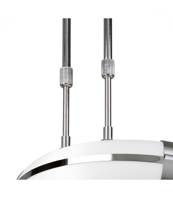 Guss Telescopic E27 3 Light E27 Bar Polished Chrome White Acrylic CFL Lamps INCLUDED-6