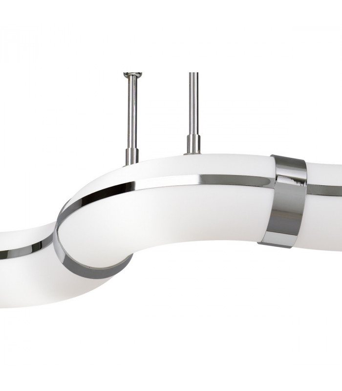 Guss Telescopic E27 3 Light E27 Bar Polished Chrome White Acrylic CFL Lamps INCLUDED-8