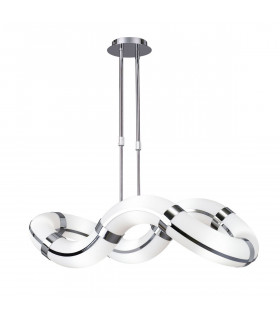 Guss Telescopic GU10 8 Light L1/SGU10 Oval Curved Polished Chrome/White Acrylic CFL Lamps INCLUDED-1