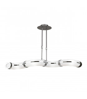 Guss Telescopic GU10 4 Light L1 SGU10 Bar Polished Chrome White Acrylic CFL Lamps INCLUDED-1