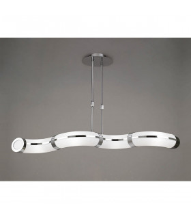 Guss Telescopic GU10 4 Light L1 SGU10 Bar Polished Chrome White Acrylic CFL Lamps INCLUDED-2