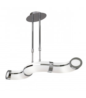 Guss Telescopic GU10 3 Light L1 SGU10 Bar Polished Chrome White Acrylic CFL Lamps INCLUDED-1