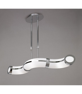 Guss Telescopic GU10 3 Light L1 SGU10 Bar Polished Chrome White Acrylic CFL Lamps INCLUDED-2