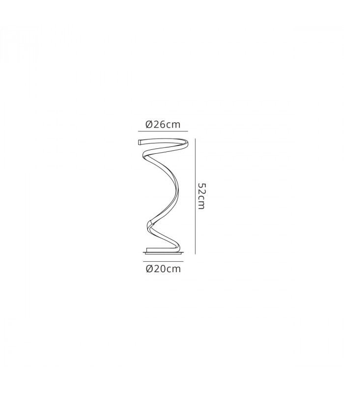 Helix Table Lamp 52cm 20W LED 3000K 1600lm Polished Chrome 3yrs Warranty-7