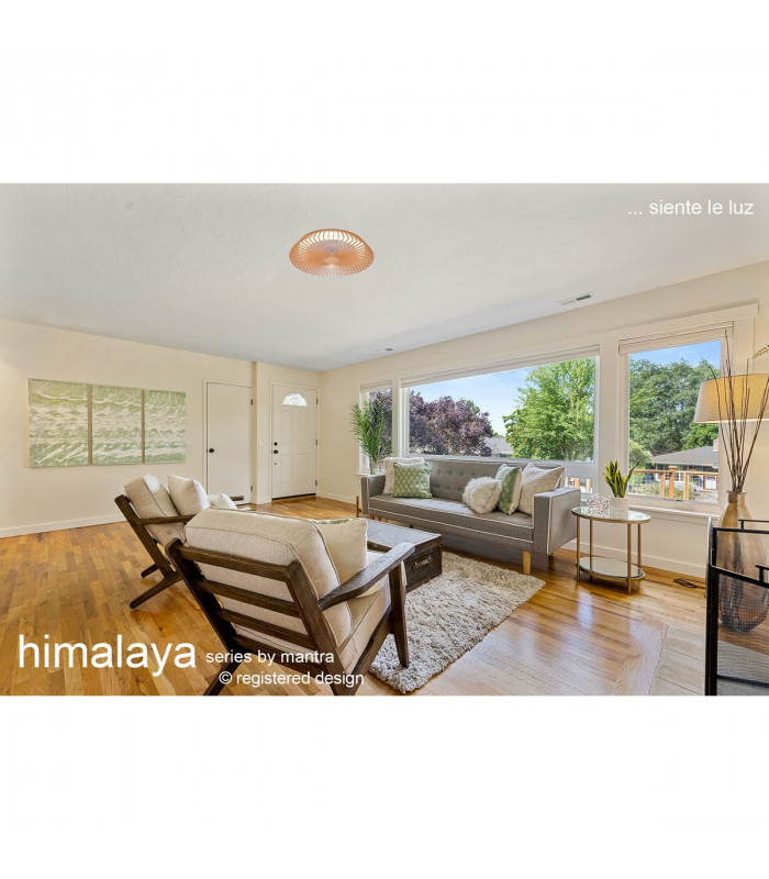 Himalaya 53cm Round Ceiling (Light Only) 56W LED 2700-5000K Tuneable White 2500lm Remote Control Black 3yrs Warranty-5
