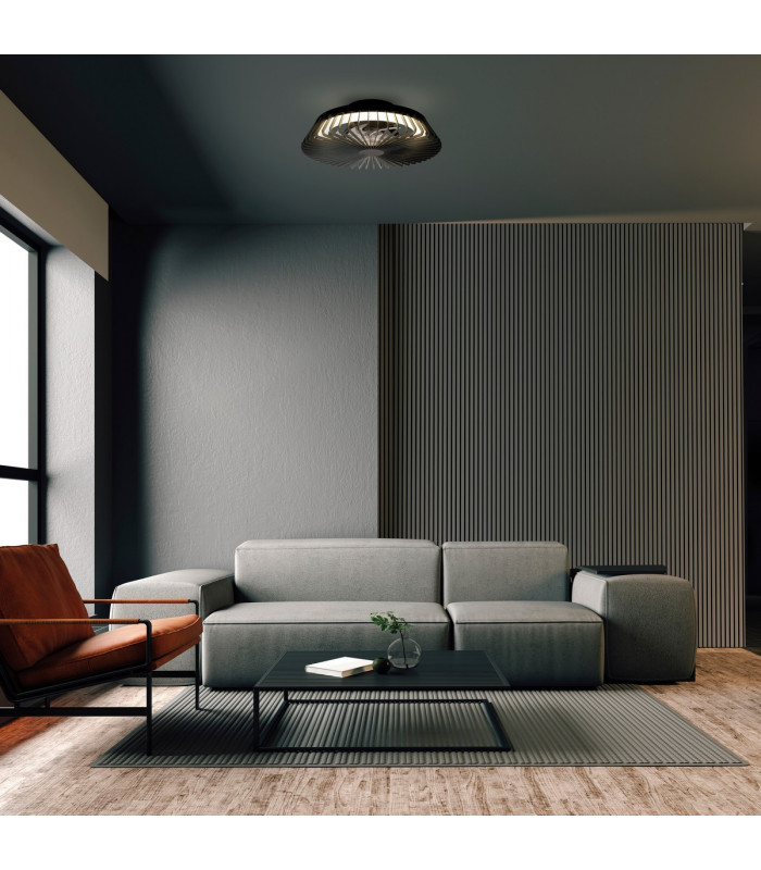 Himalaya 53cm Round Ceiling (Light Only) 56W LED 2700-5000K Tuneable White 2500lm Remote Control Black 3yrs Warranty-7