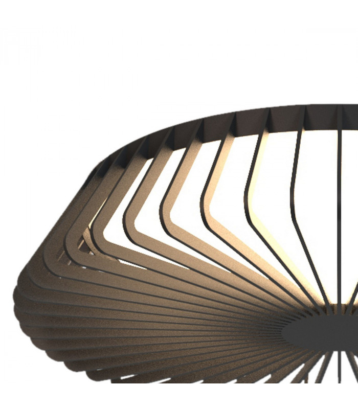 Himalaya 53cm Round Ceiling (Light Only) 56W LED 2700-5000K Tuneable White 2500lm Remote Control Black 3yrs Warranty-8