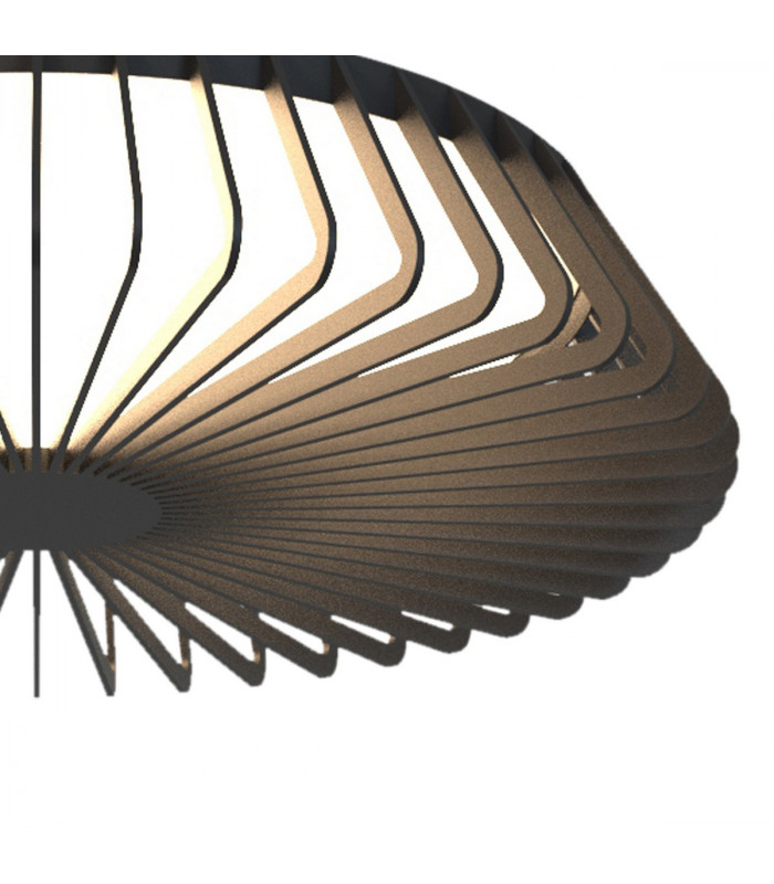 Himalaya 53cm Round Ceiling (Light Only) 56W LED 2700-5000K Tuneable White 2500lm Remote Control Black 3yrs Warranty-9