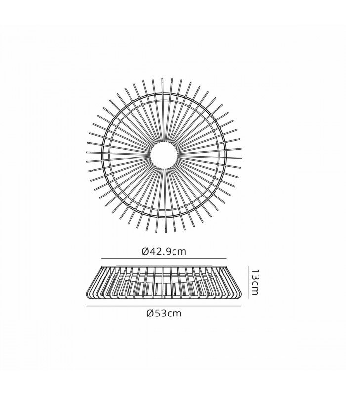 Himalaya 53cm Round Ceiling (Light Only) 56W LED 2700-5000K Tuneable White 2500lm Remote Control Black 3yrs Warranty-10