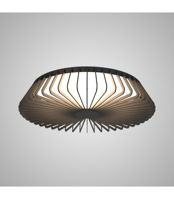 Himalaya 63cm Round Ceiling (Light Only) 80W LED 2700-5000K Tuneable White 3500lm Remote Control Black 3yrs Warranty-2