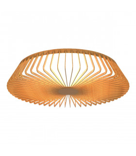 Himalaya 63cm Round Ceiling (Light Only), 80W LED, 2700-5000K Tuneable White, 3500lm, Remote Control, Wood, 3yrs Warranty