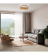 Himalaya 63cm Round Ceiling (Light Only), 80W LED, 2700-5000K Tuneable White, 3500lm, Remote Control, Wood, 3yrs Warranty