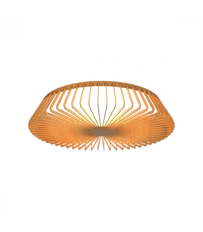 Himalaya 53cm Round Ceiling (Light Only) 56W LED 2700-5000K Tuneable White 2500lm Remote Control Wood 3yrs Warranty-1