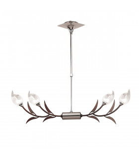 Holland Telescopic Linear Pendant Line 4 Light G9 Polished Chrome Wenge-1