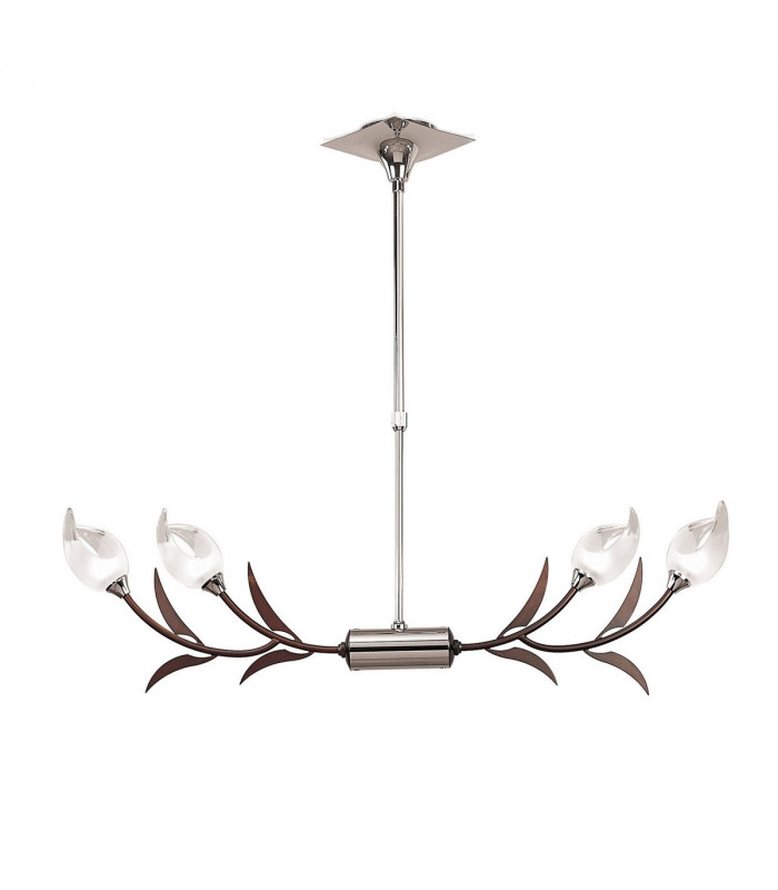 Holland Telescopic Linear Pendant Line 4 Light G9 Polished Chrome Wenge-1