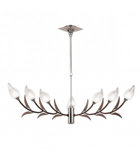 Holland Telescopic Pendant 9 Light G9 Polished Chrome/Wenge-1