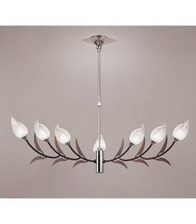 Holland Telescopic Pendant 9 Light G9 Polished Chrome/Wenge-2