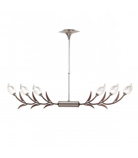 Holland Telescopic Linear Pendant Line 6 Light G9 Polished Chrome Wenge-1