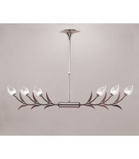 Holland Telescopic Linear Pendant Line 6 Light G9 Polished Chrome Wenge-2