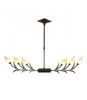 Holland Telescopic Linear Pendant Line 6 Light G9 Brown Black Oxide-1