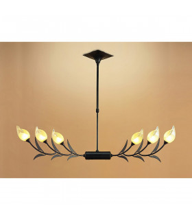 Holland Telescopic Linear Pendant Line 6 Light G9 Brown Black Oxide-2