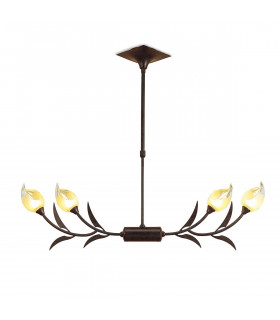Holland Telescopic Linear Pendant Line 4 Light G9 Brown Black Oxide-1