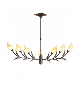 Holland Telescopic Pendant 9 Light G9 Brown/Black Oxide-1
