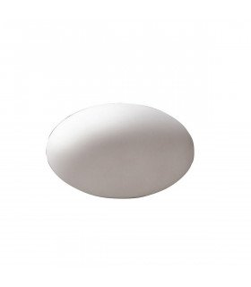 Huevo Oval Table Lamp 1 Light CFL In Line Switch Indoor, Opal White