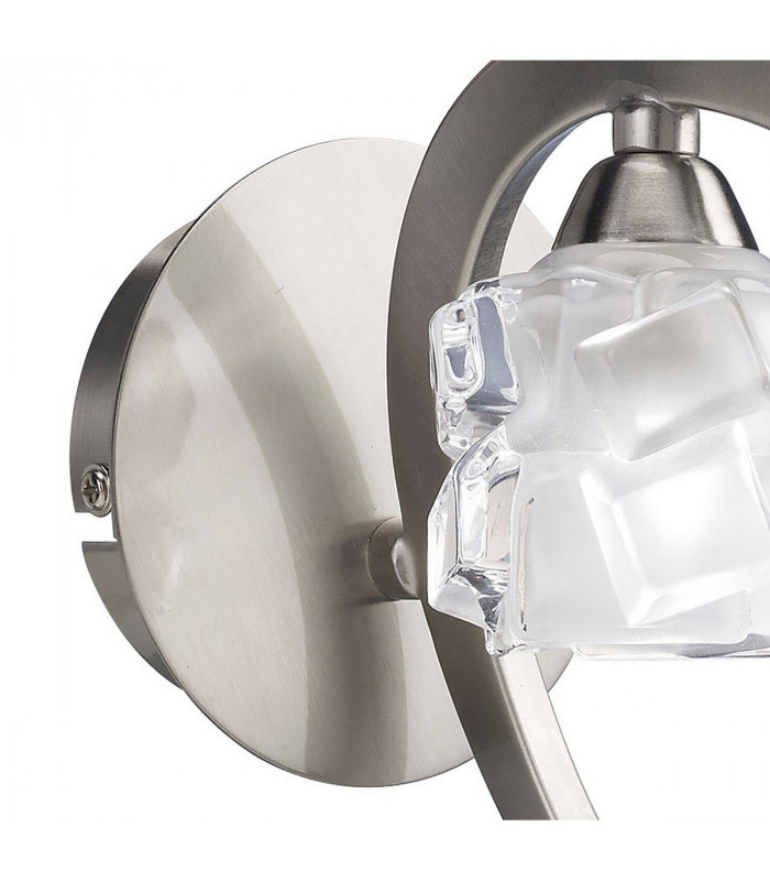 Ice Wall Lamp 1 Light G9 ECO Satin Nickel-3