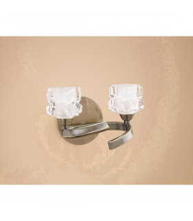 Ice Wall Lamp 2 Light G9 Antique Brass-2