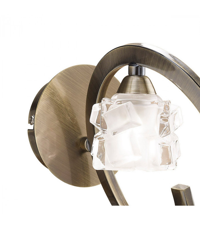 Ice Wall Lamp 1 Light G9 Antique Brass-3
